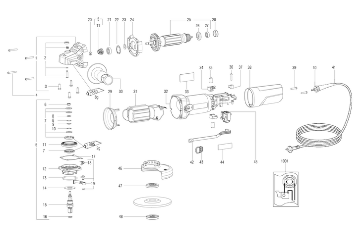 Vue éclatée METABO 10035000#01