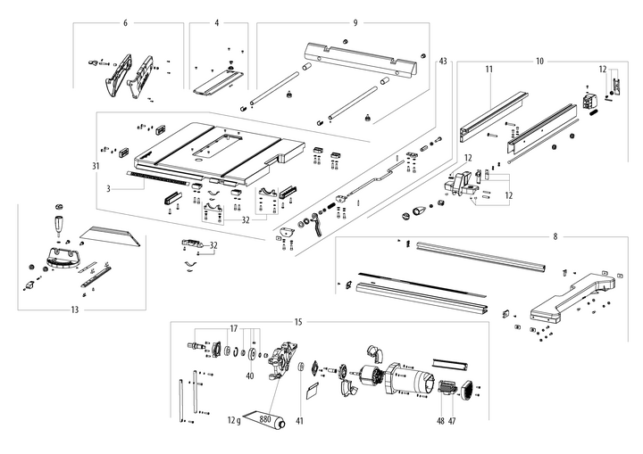 Vue éclatée METABO 13025000#01