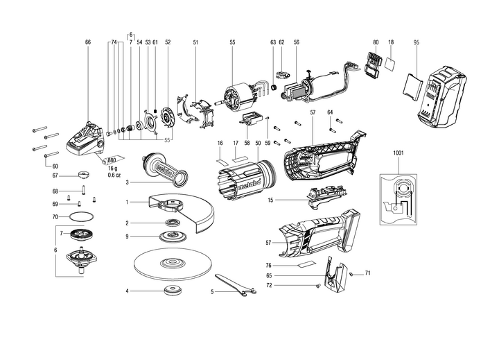 Vue éclatée METABO 13101420#01