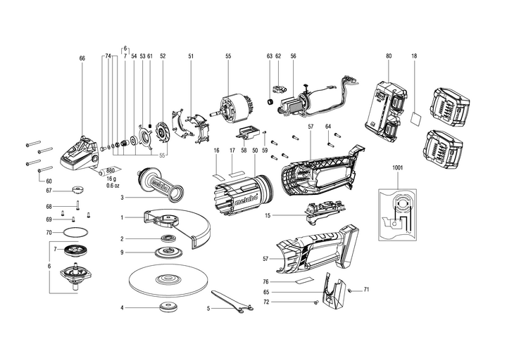 Vue éclatée METABO 13102420#01