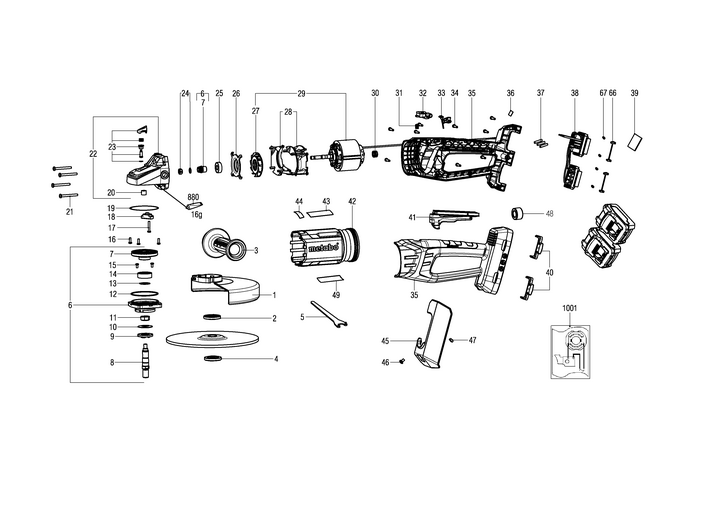 Vue éclatée METABO 13104420#01