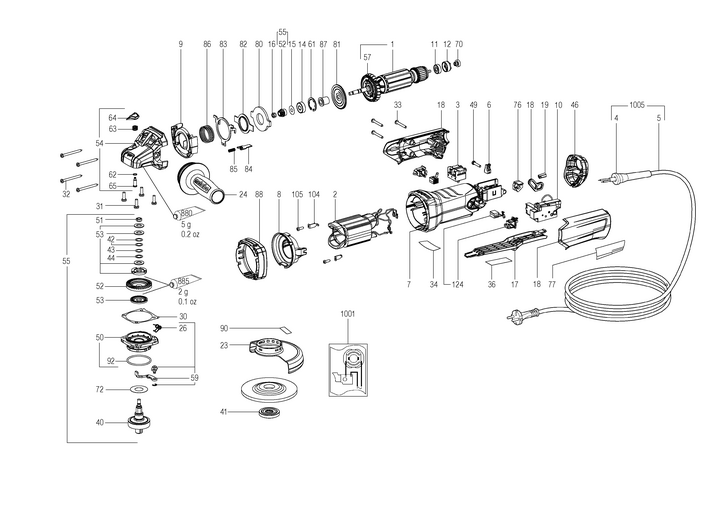 Vue éclatée METABO 13114000#01