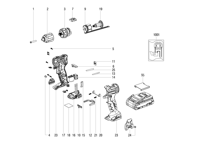 Vue éclatée METABO 13155000#01