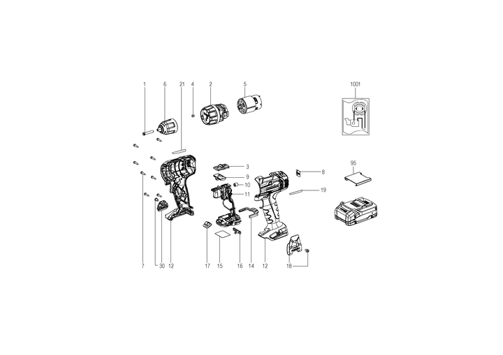 Vue éclatée METABO 14053000#01