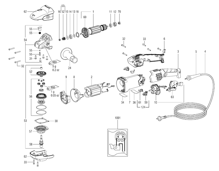 Vue éclatée METABO 15200000#01
