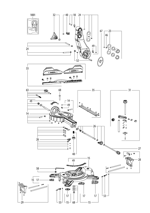 Vue éclatée METABO 15216180#01
