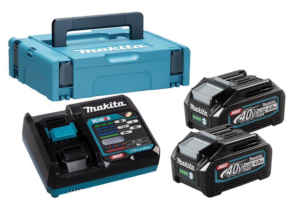 Packs Énergie 40 V Max XGT Lithium-Ion (2 batteries + 1 chargeur) en coffret MAKPAC Makita