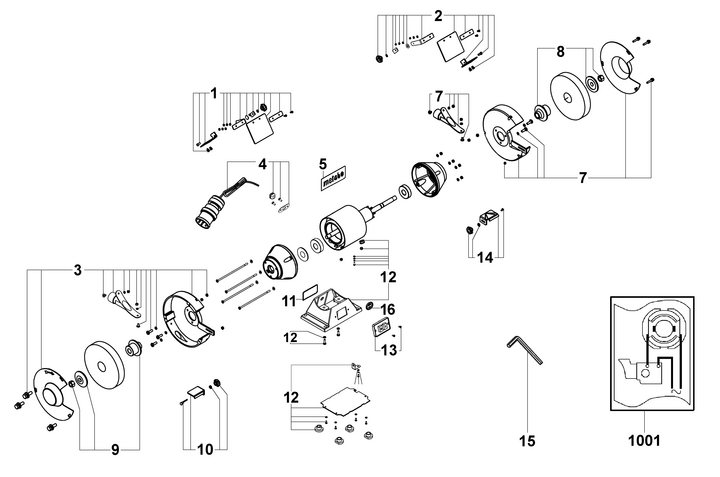 Vue éclatée METABO 19250001#01