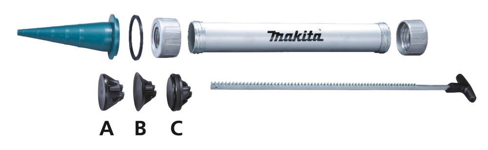 Tube aluminium pour poche aluminium 600 ml et pot Makita