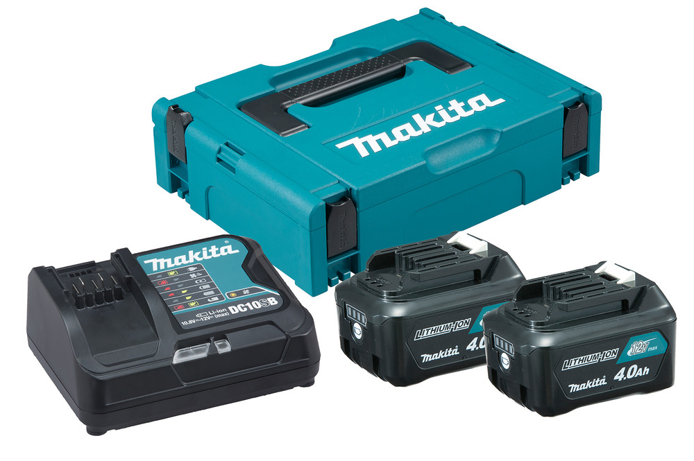Pack Énergie 12V CXT Li-Ion (2 batteries + 1 chargeur) avec coffret MAKPAC Makita