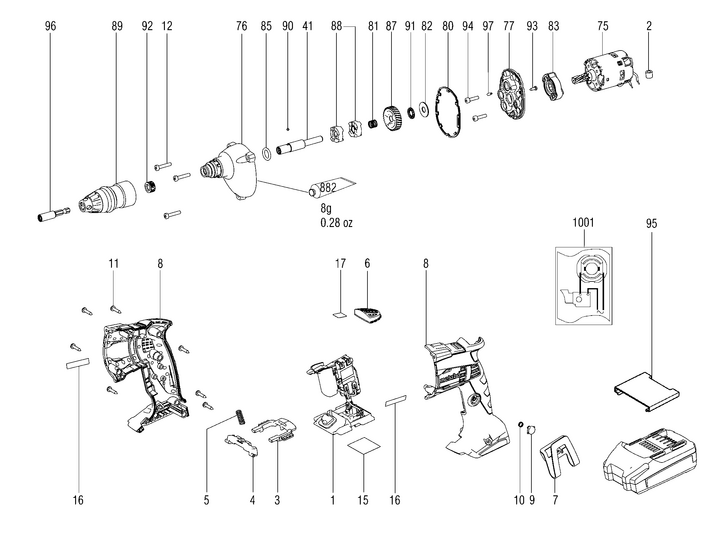 Vue éclatée METABO 20049000#01