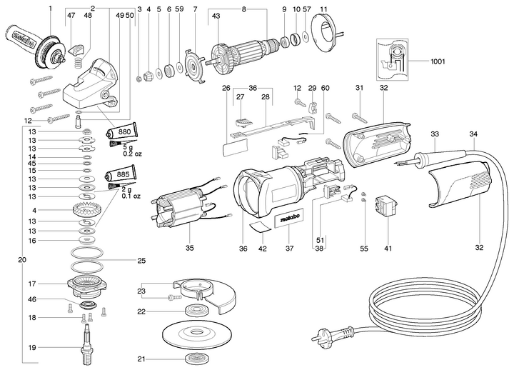 Vue éclatée METABO 20050000#01
