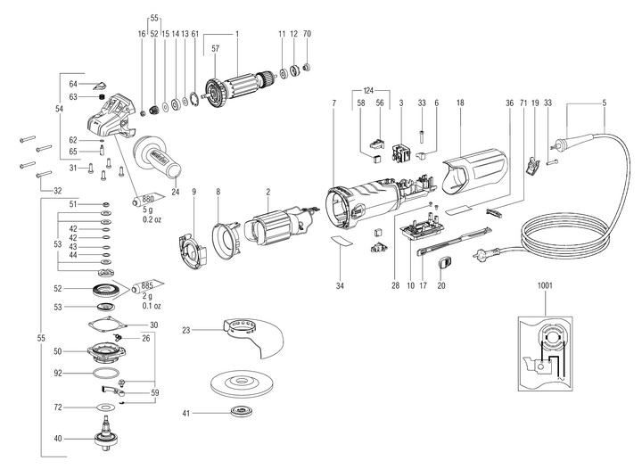 Vue éclatée METABO 21031001#01