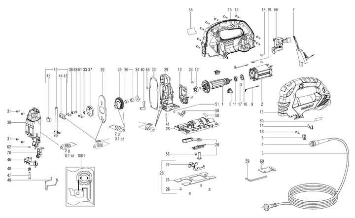 Vue éclatée METABO 21032000#01