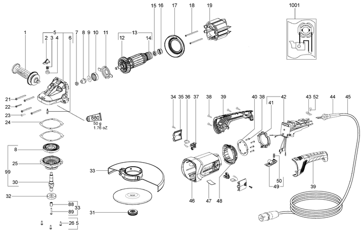 Vue éclatée METABO 21051000#01