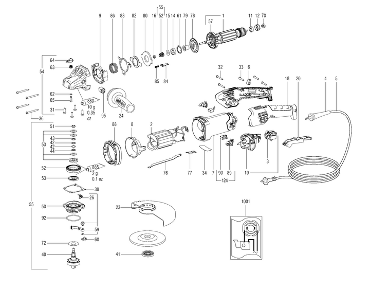 Vue éclatée METABO 21054000#01