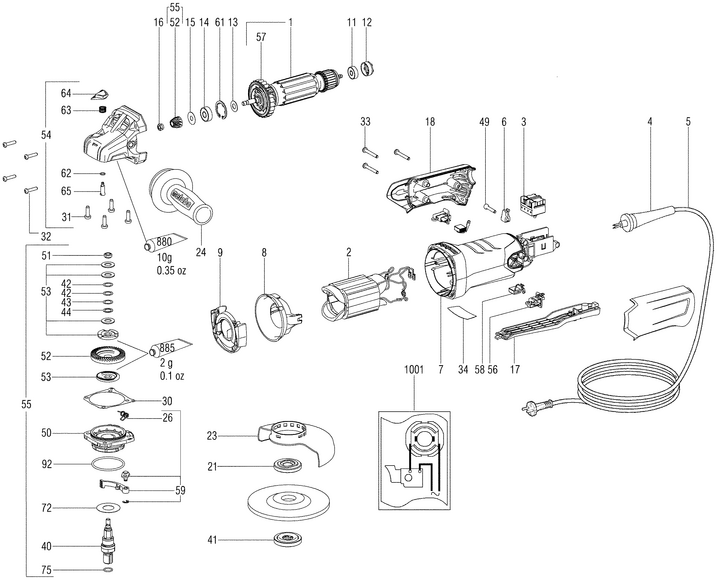 Vue éclatée METABO 21055390#01