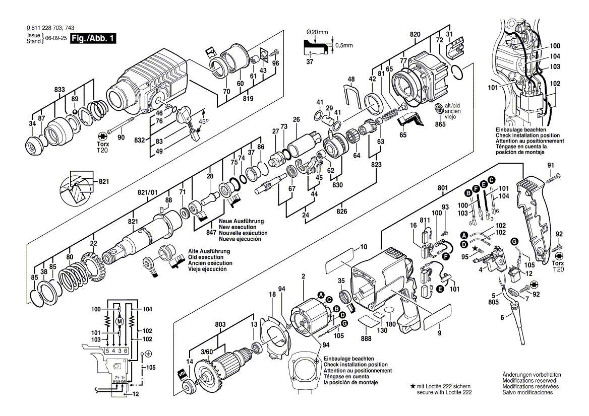 PIECES  DETACHEES BOSCH 2-24 DSR