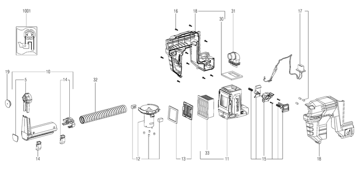 Vue éclatée METABO 31341000#01