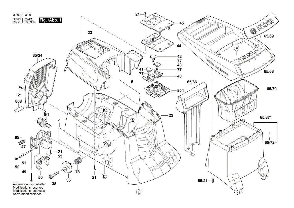 Vue éclatée Bosch AXT25TC 3600H03301#01