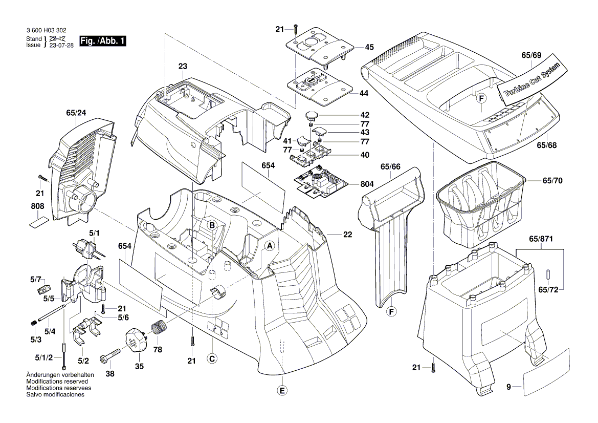 Vue éclatée Bosch AXT25TC 3600H03302#01