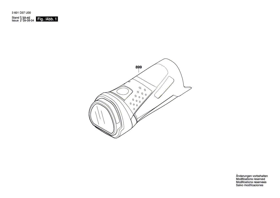 Vue éclatée Bosch GLI10,8V-LI 3601D37U00#01