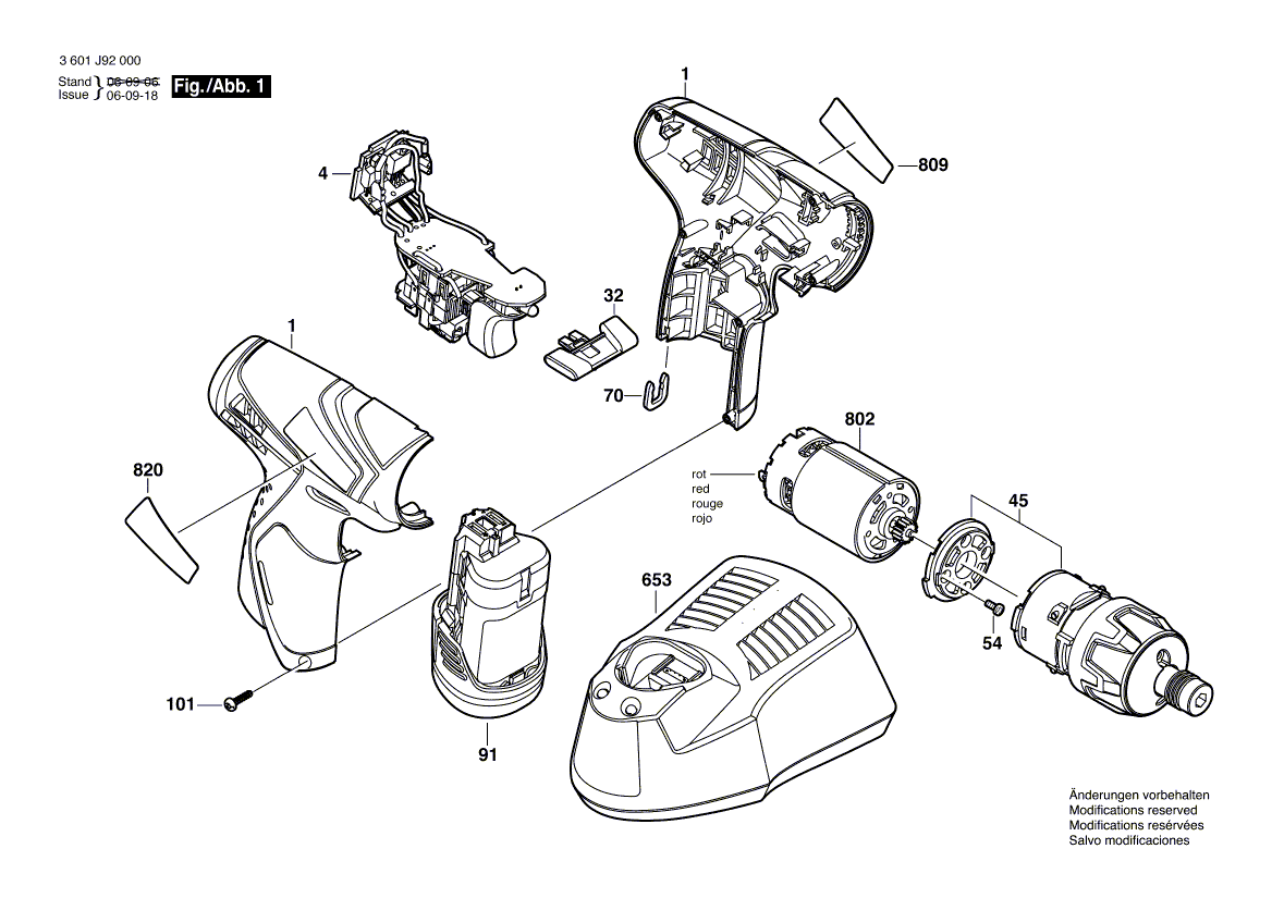 PIECES  DETACHEES VISSEUSE BOSCH GSR 10.8 V-LI