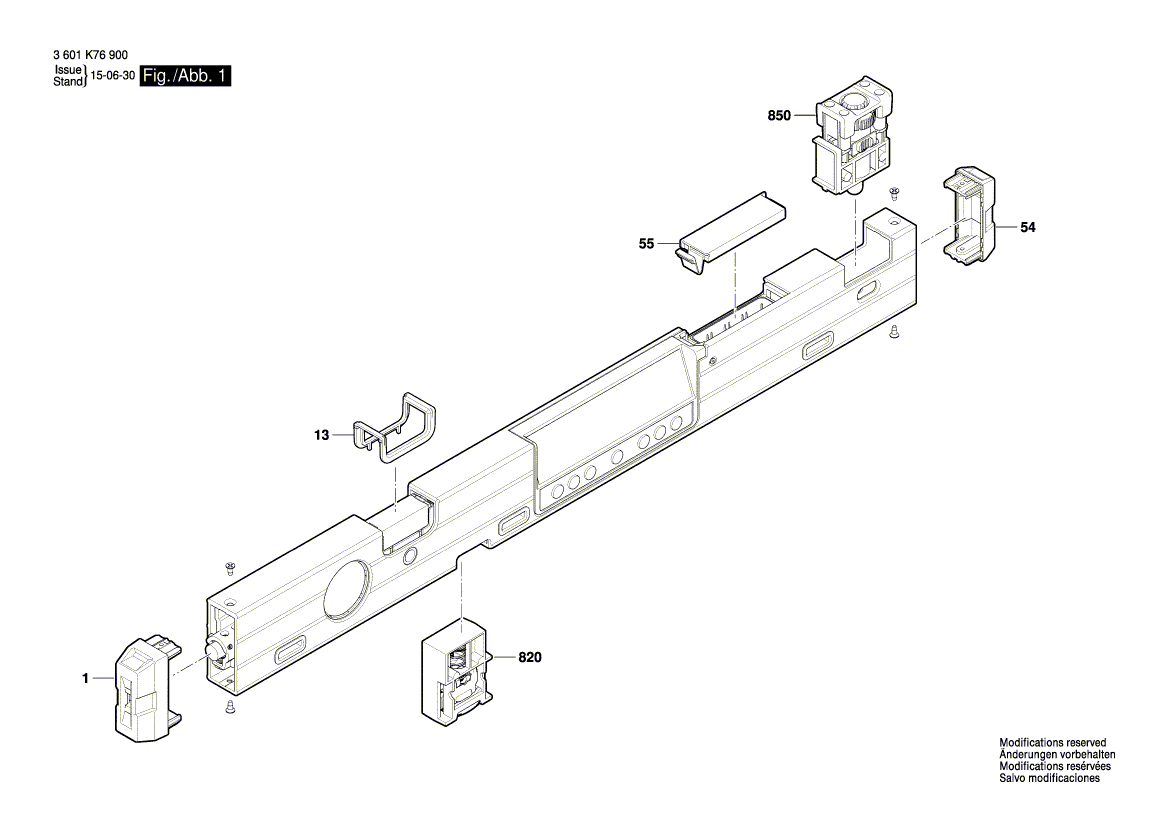 Vue éclatée Bosch GIM60L 3601K76900#01