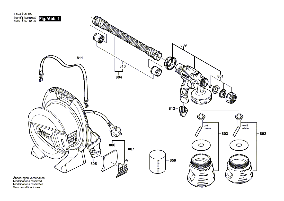 Vue éclatée Bosch PFS65 3603B06100#01