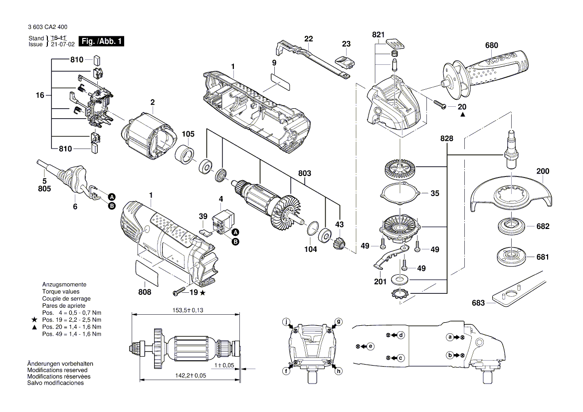 Vue éclatée Bosch PWS780-125 3603CA2701#01