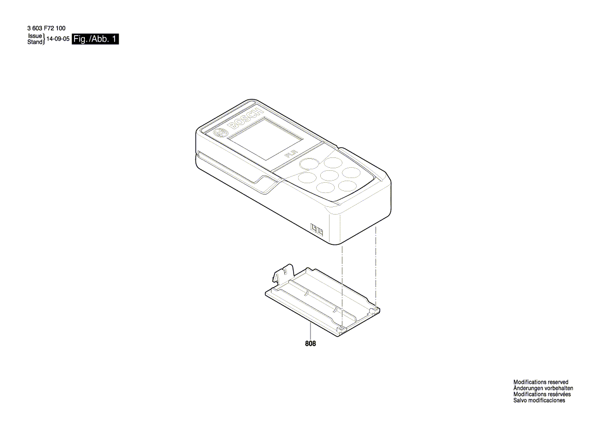 Vue éclatée Bosch PLR30C 3603F72100#01