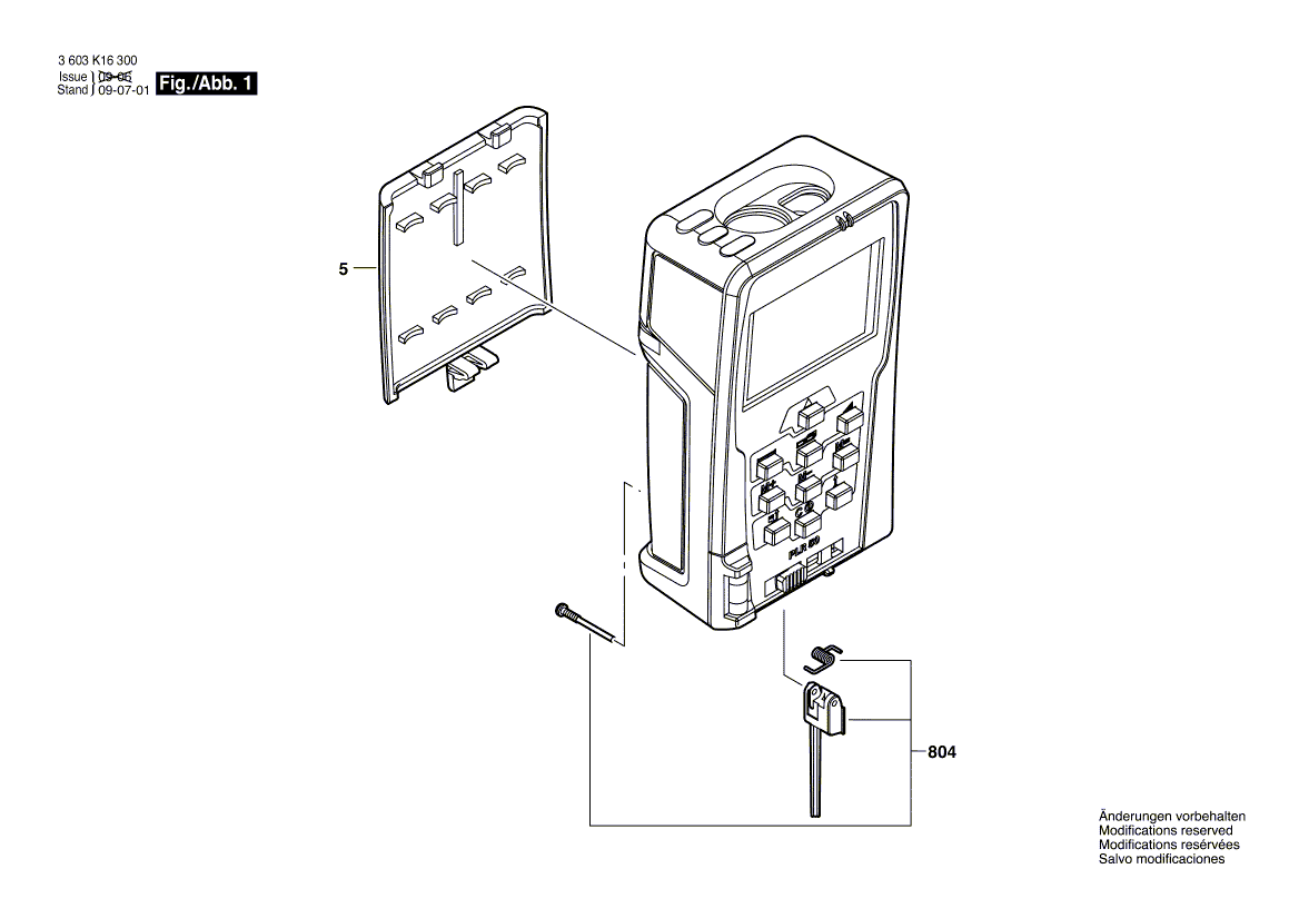 Vue éclatée Bosch PLR50 3603K16300#01