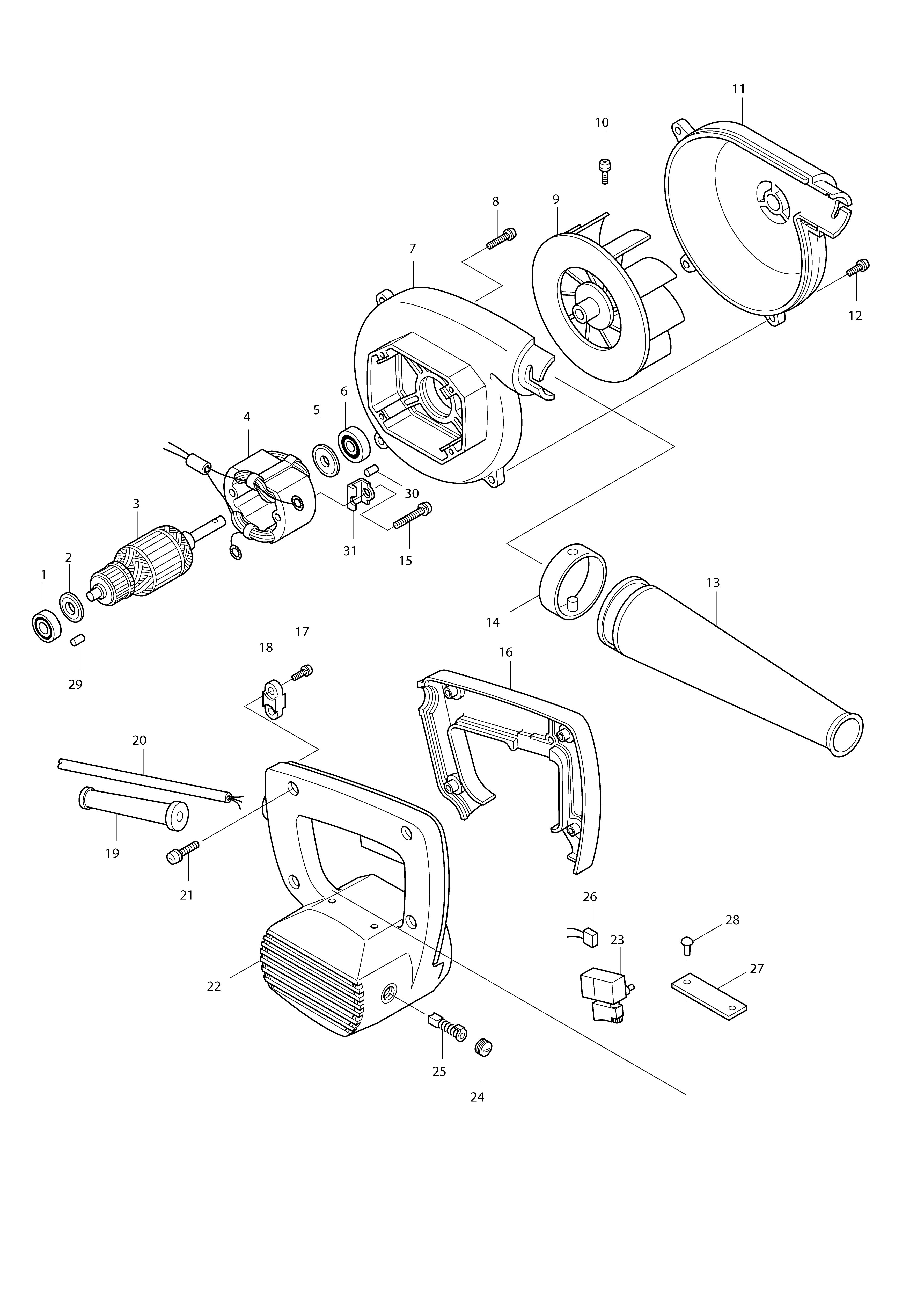 Vue éclatée Makita 4014N#01