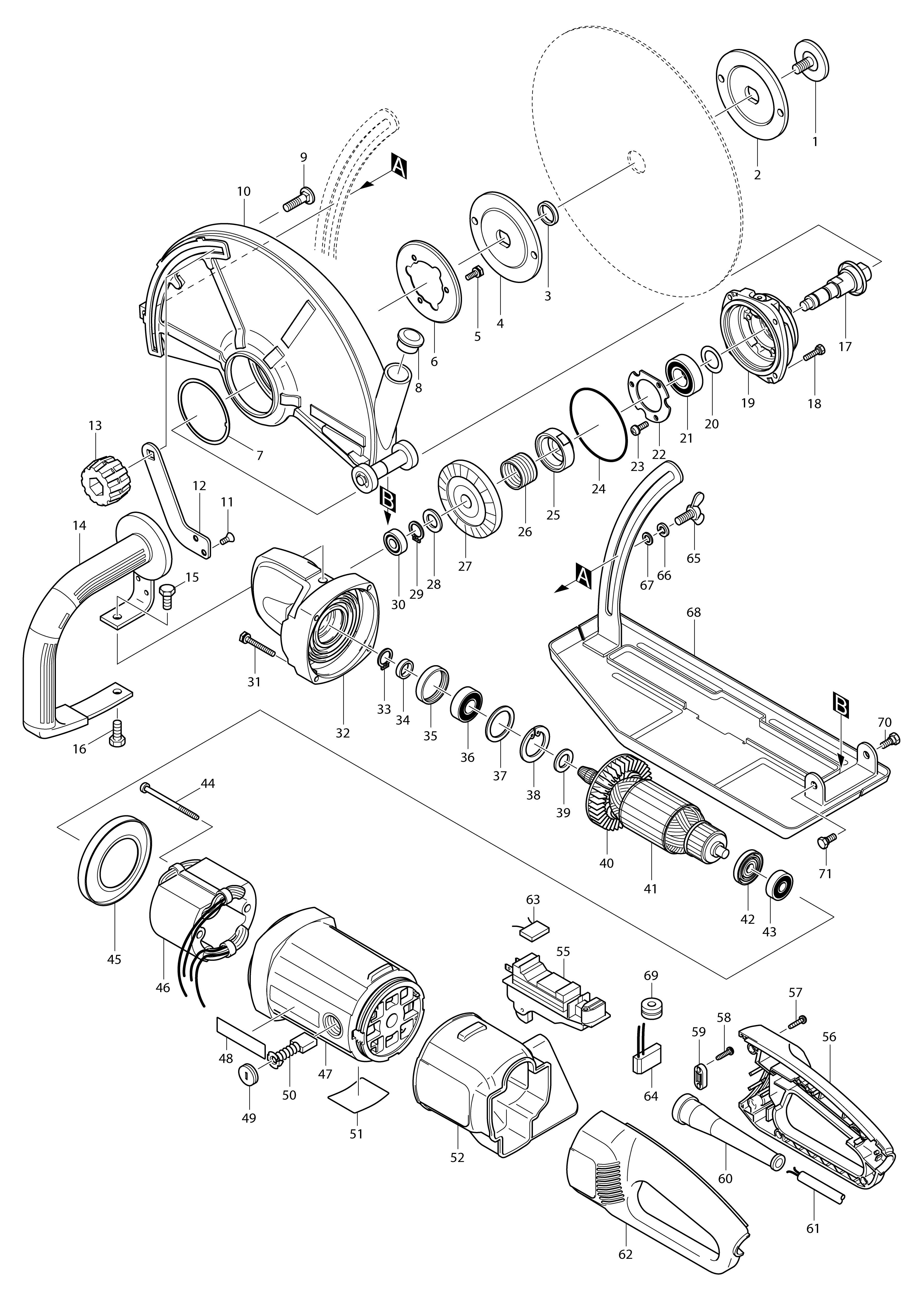 Vue éclatée Makita 4112S#01