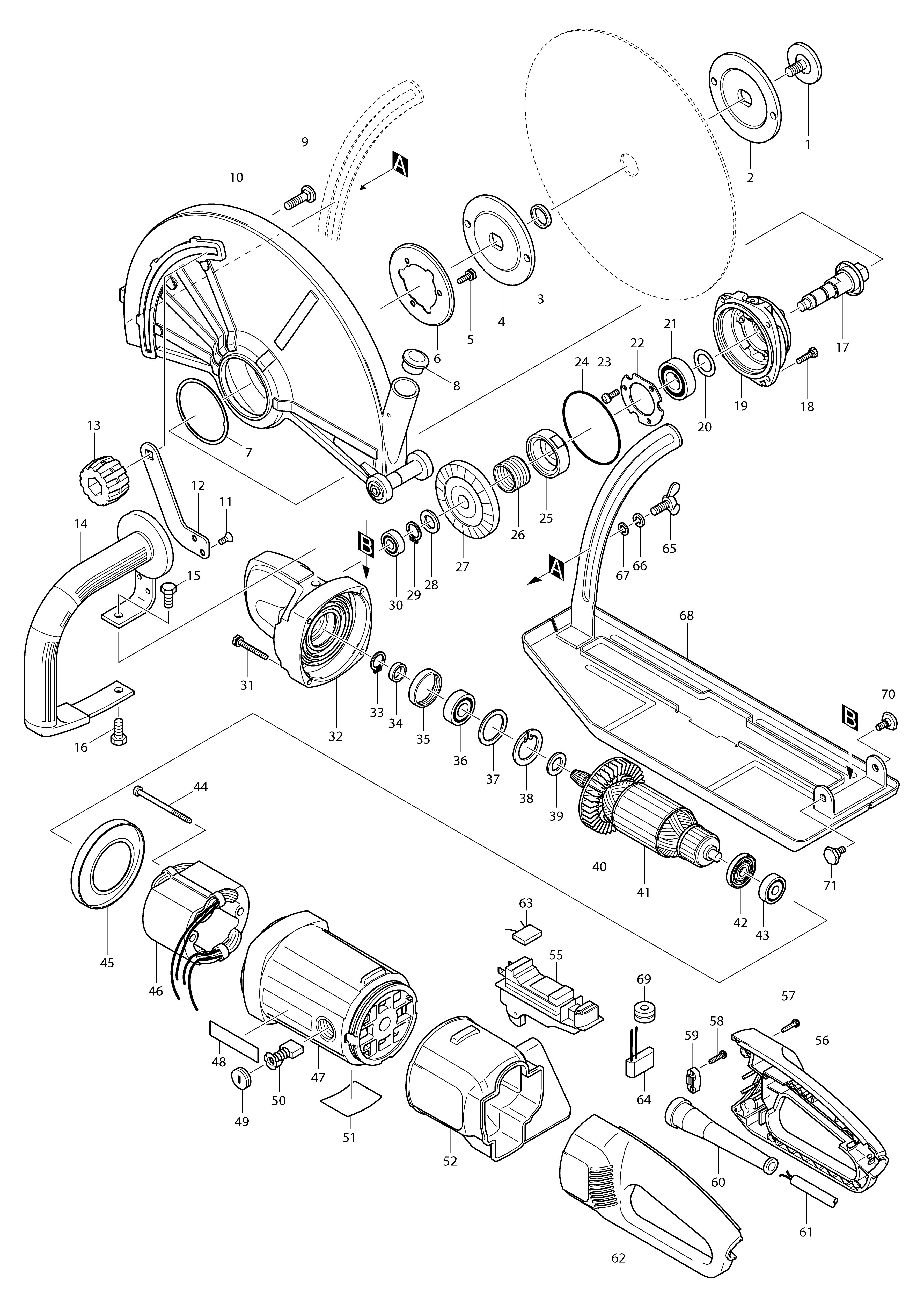 Vue éclatée Makita 4114S#01