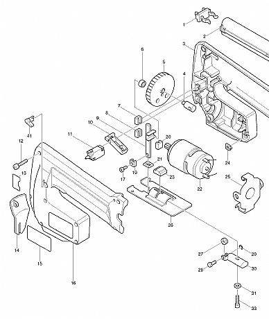 PIECES  DETACHEES SCIE SAUTEUSE SANS FIL  MAKITA 4300DW