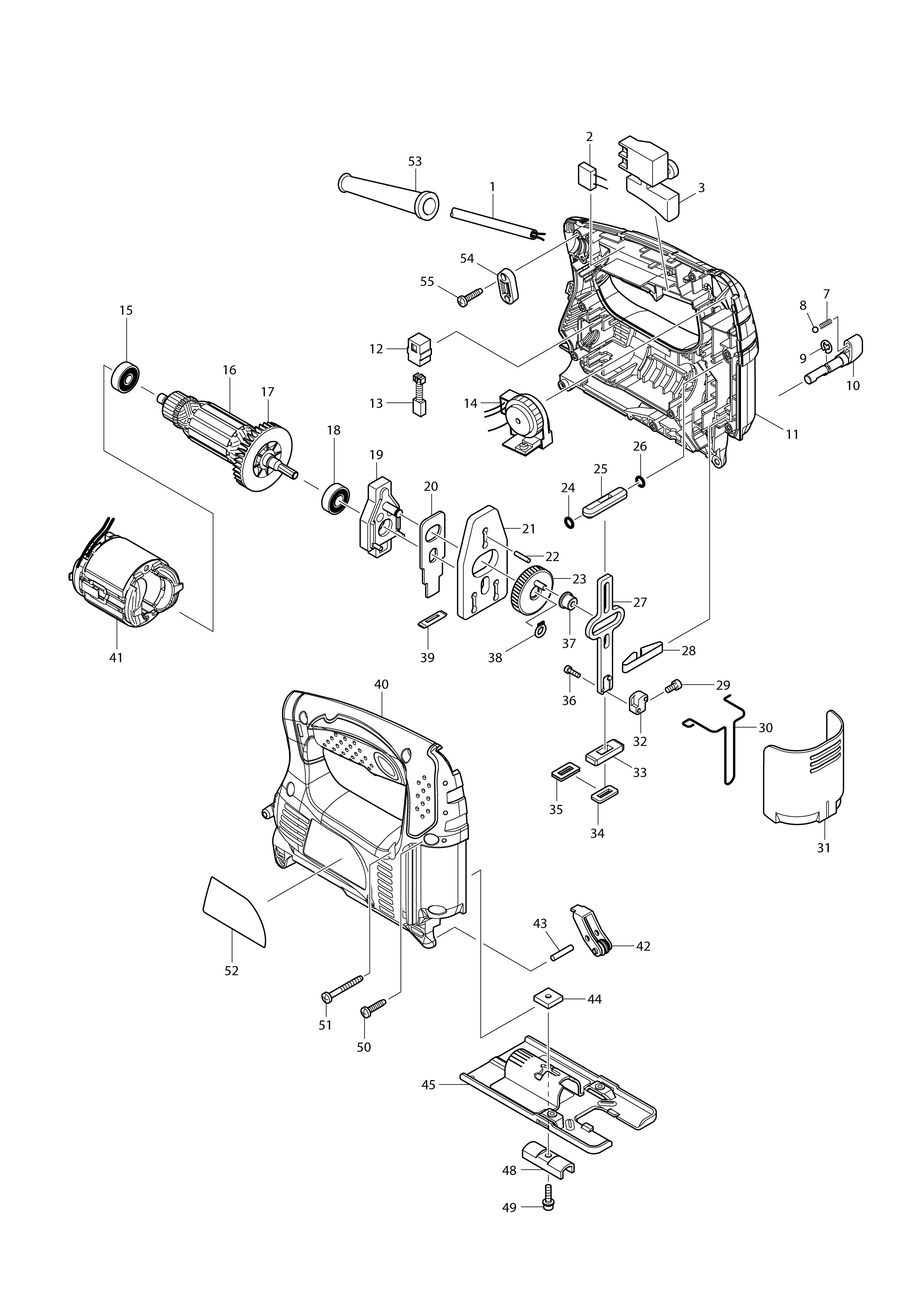Vue éclatée Makita 4328#01