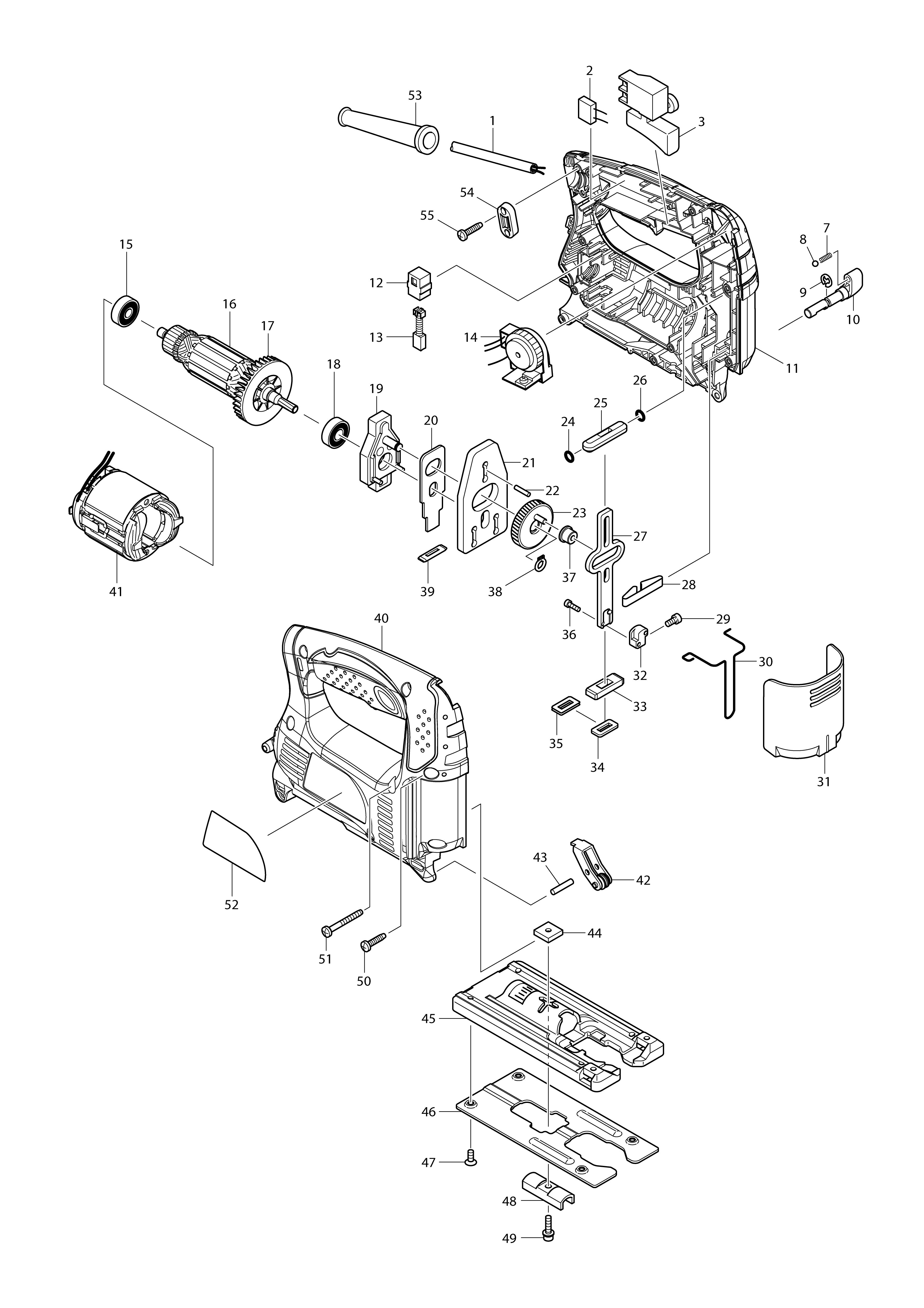 Vue éclatée Makita 4329#01