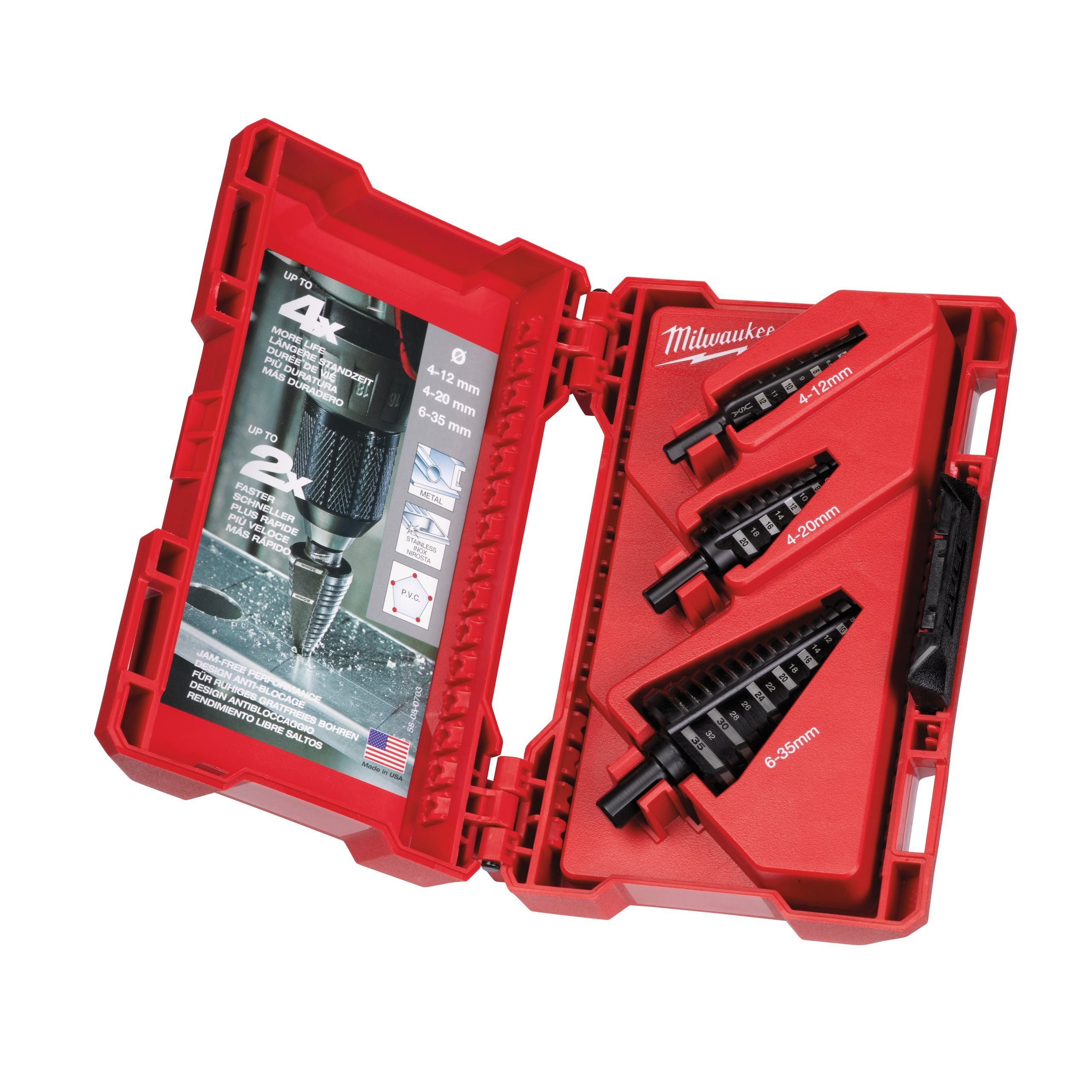 FORET ÉTAGÉ STEP DRILL SET (3PC) MILWAUKEE