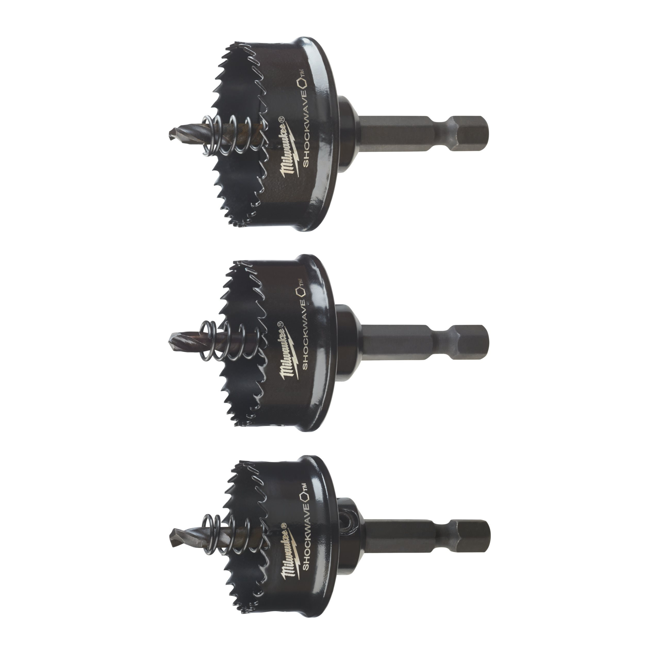 SCIES CLOCHES SHOCKWAVE SHOCKWAVE HOLESAW SET 22 / 29 / 35 MM MILWAUKEE
