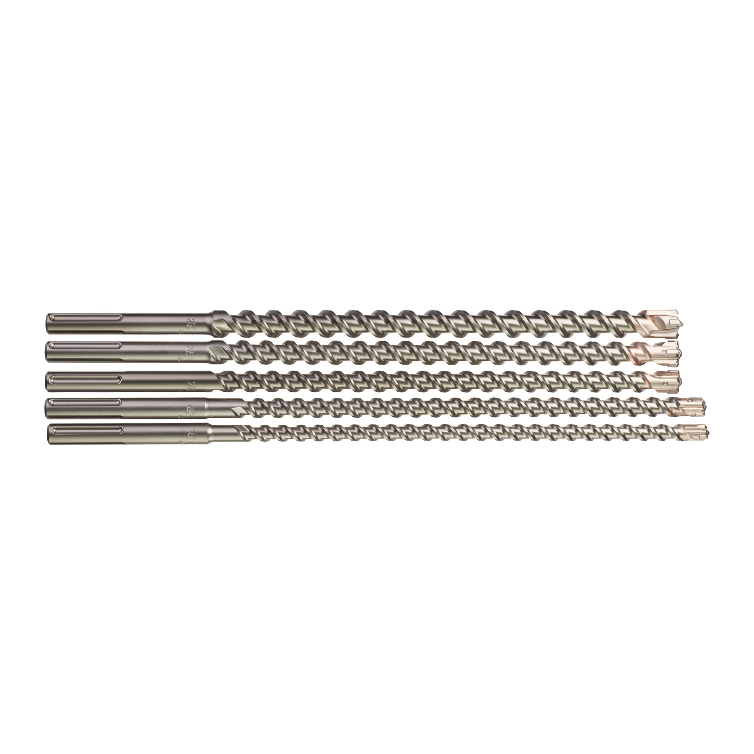 FORETS SDS-MAX - 4 TAILLANTS SDS-MAX SET - 5 PCS MILWAUKEE