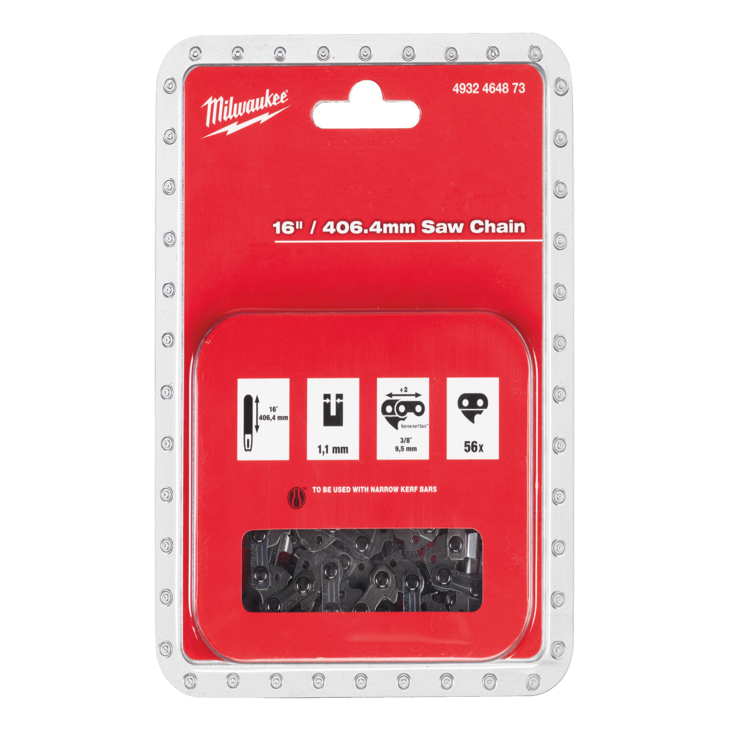 CHAINE POUR TRONÇONNEUSE 40CM 40 CM/ 16" SAW CHAIN 3/8" X 1.1 M18 FCHS MILWAUKEE