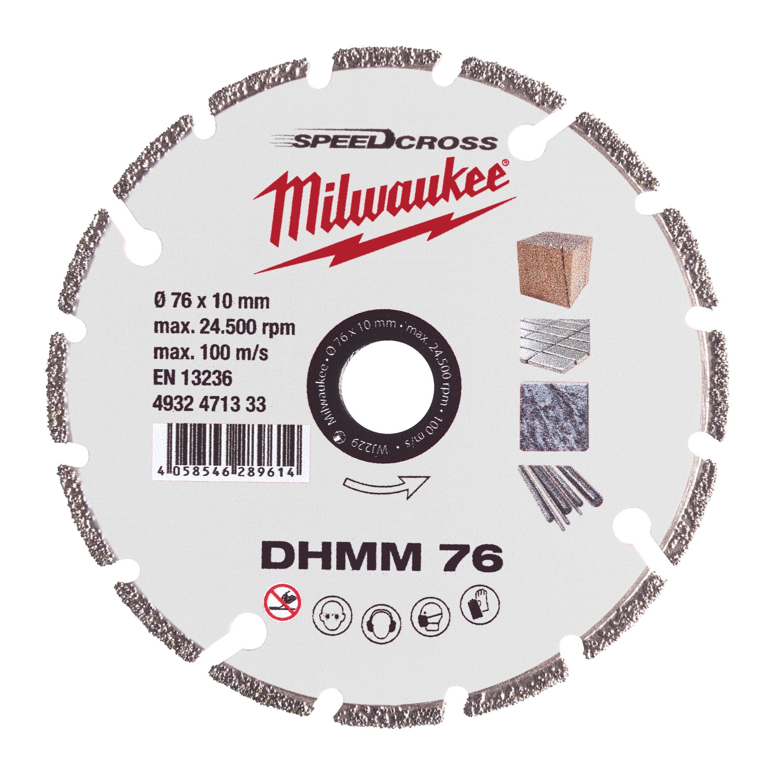 DISQUE DIAMANT MULTI-MATÉRIAUX 76 MM MILWAUKEE