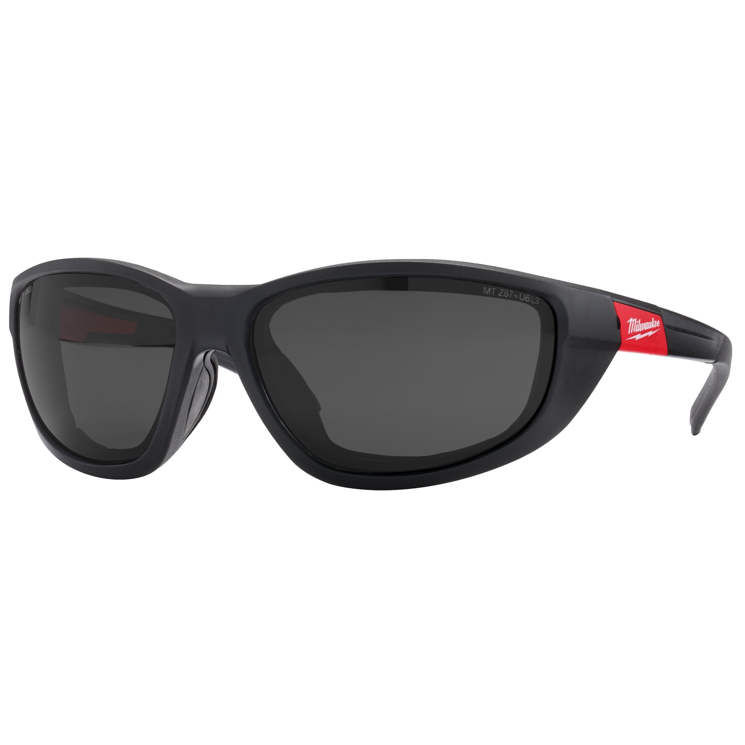 LUNETTES DE SÉCURITÉ CLAIRES HAUTE PERFORMANCE AVEC JOINT AMOVIBLE. PREMIUM POLARISED SAFETY GLASSES WITH GASKET -1PC MILWAUKEE