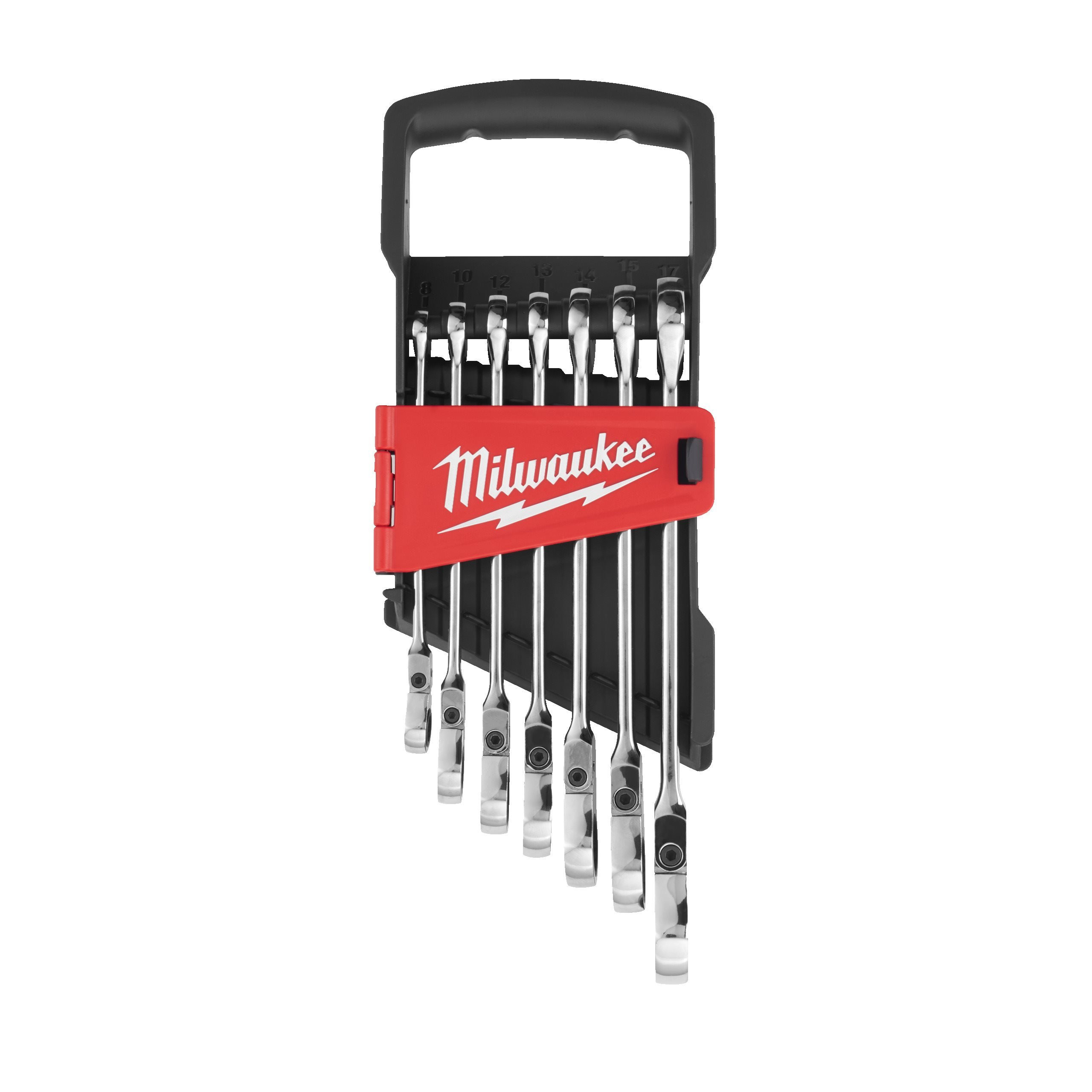 SET DE CLÉS MIXTES À CLIQUET À TÊTE FLEXIBLE MAX BITE™ 7PC MAXBITE FLEX HEAD SPANNER SET MILWAUKEE