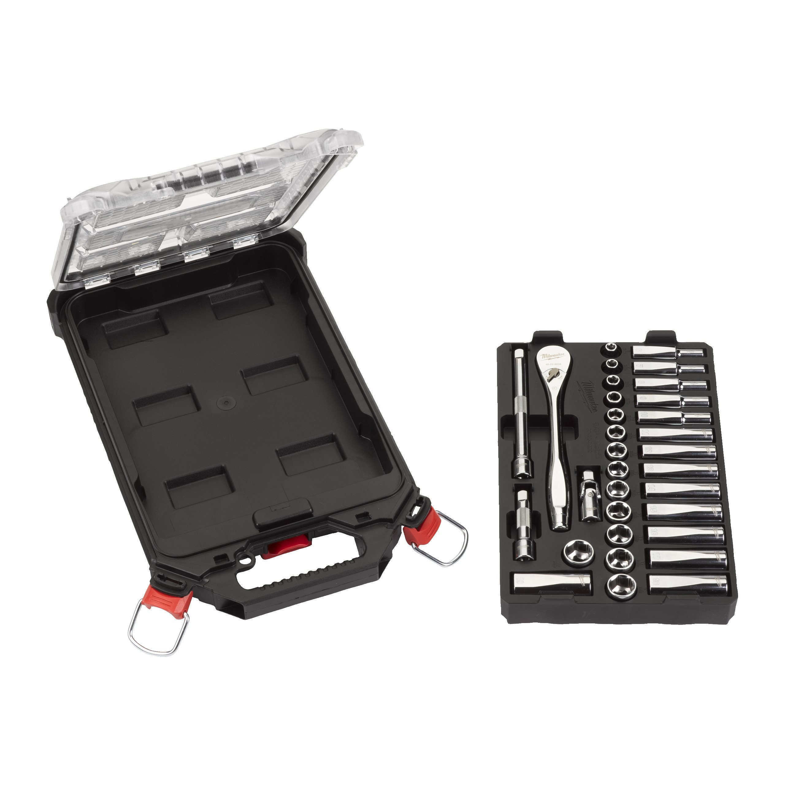 SET DE DOUILLES À CLIQUET 3/8" METRIC 32 PC RATCHET & SOCKET PACKOUT SET MILWAUKEE