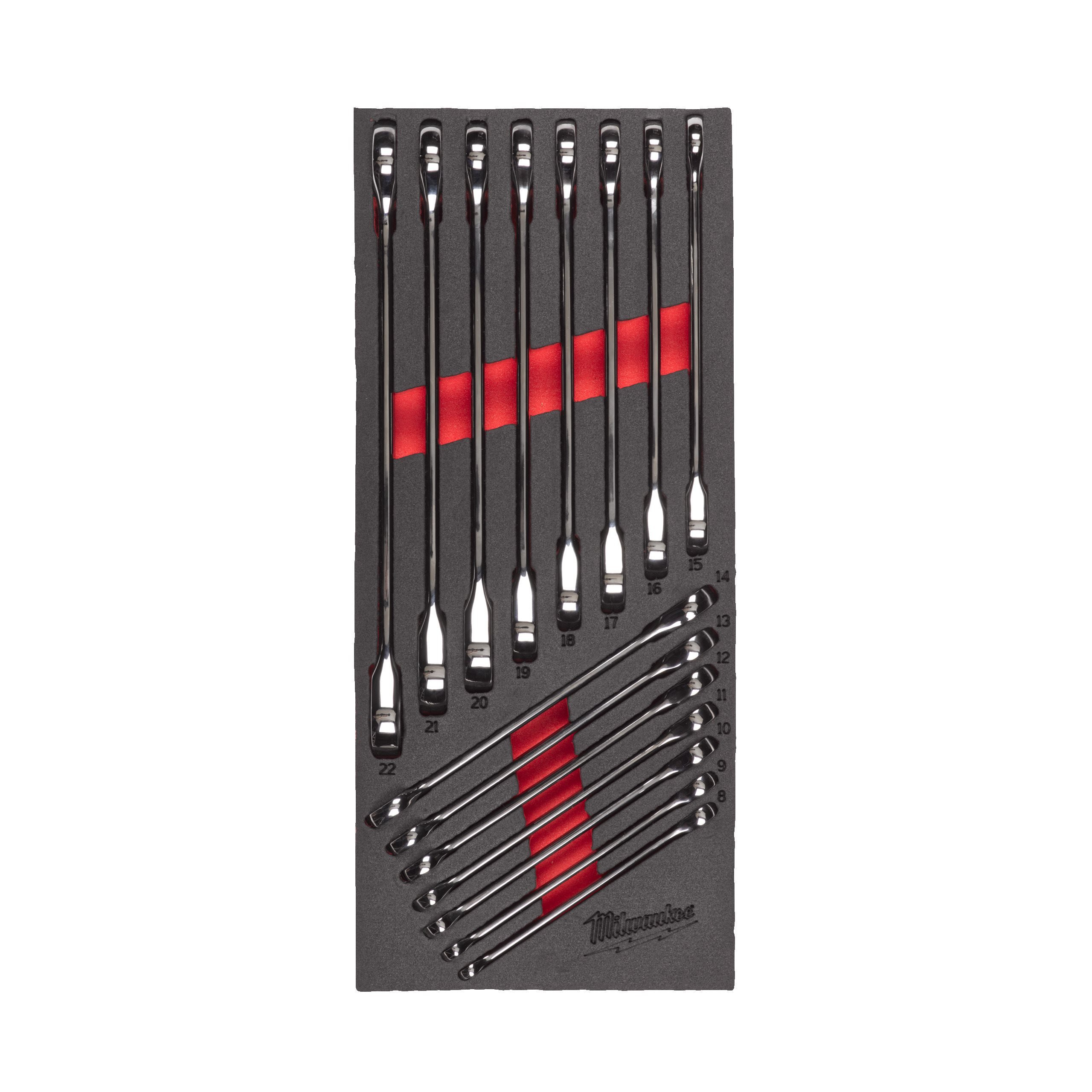 MODULE CLÉS À CLIQUET MAX BITE™ MAXBITE RATCHETING COMBINATION SPANNER SET FOAM INSERT MILWAUKEE