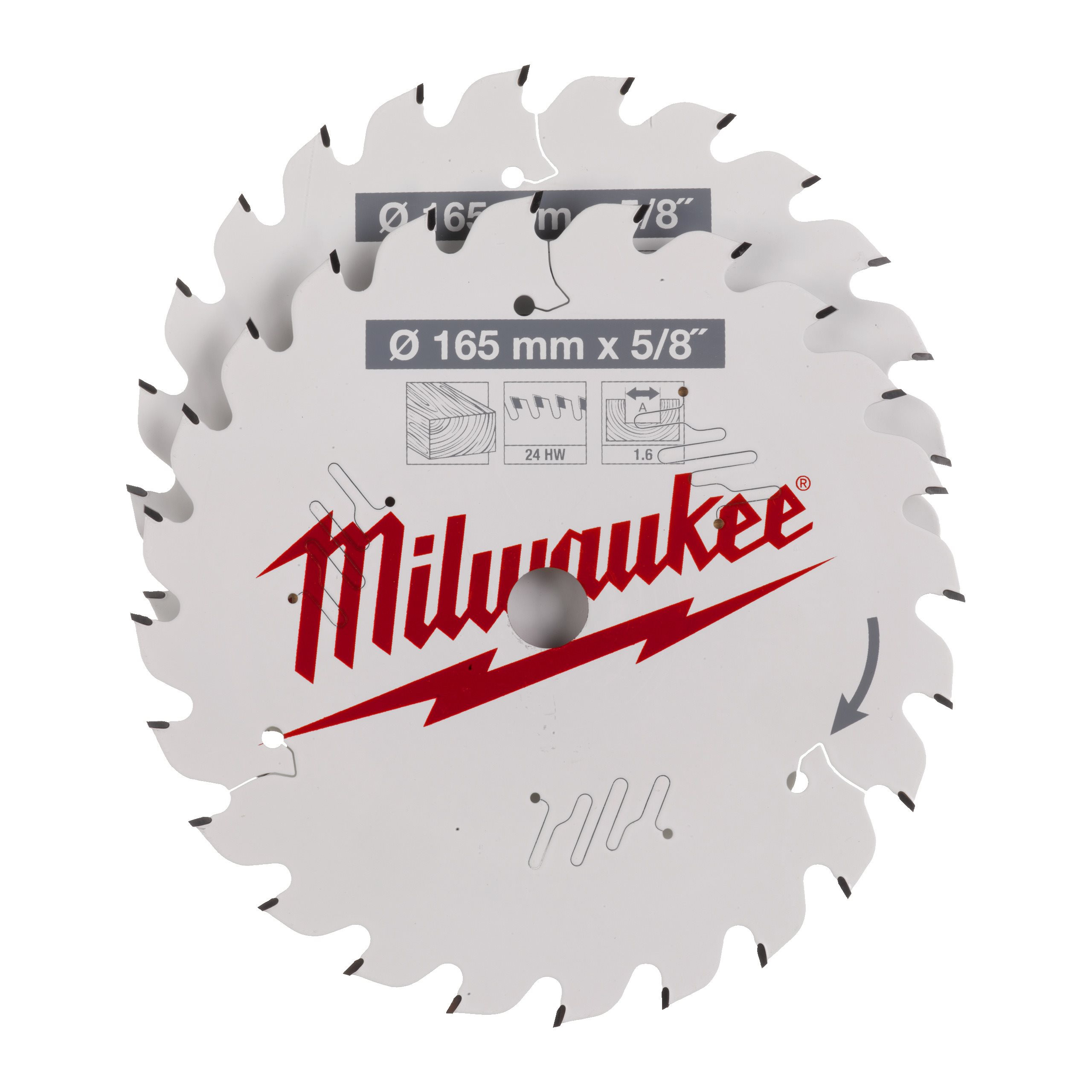 LAMES DE SCIES CIRCULAIRES CSB TWIN PACK 165 X 24T/24T - 2PC MILWAUKEE