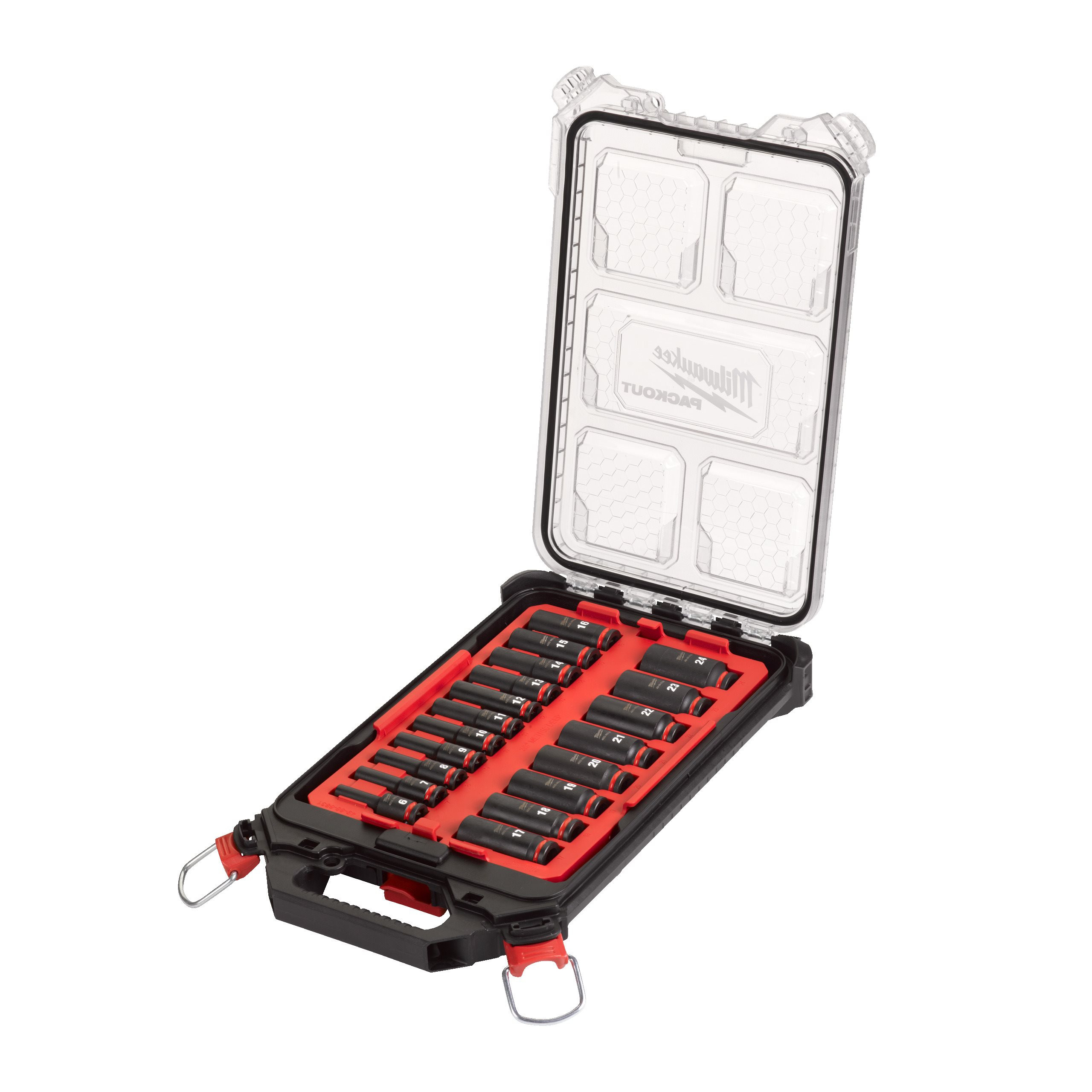 DOUILLES À CHOC SHOCKWAVE™ IMPACT DUTY 3/8" PACKOUT IMPACT SOCKET SET - 19 PC MILWAUKEE