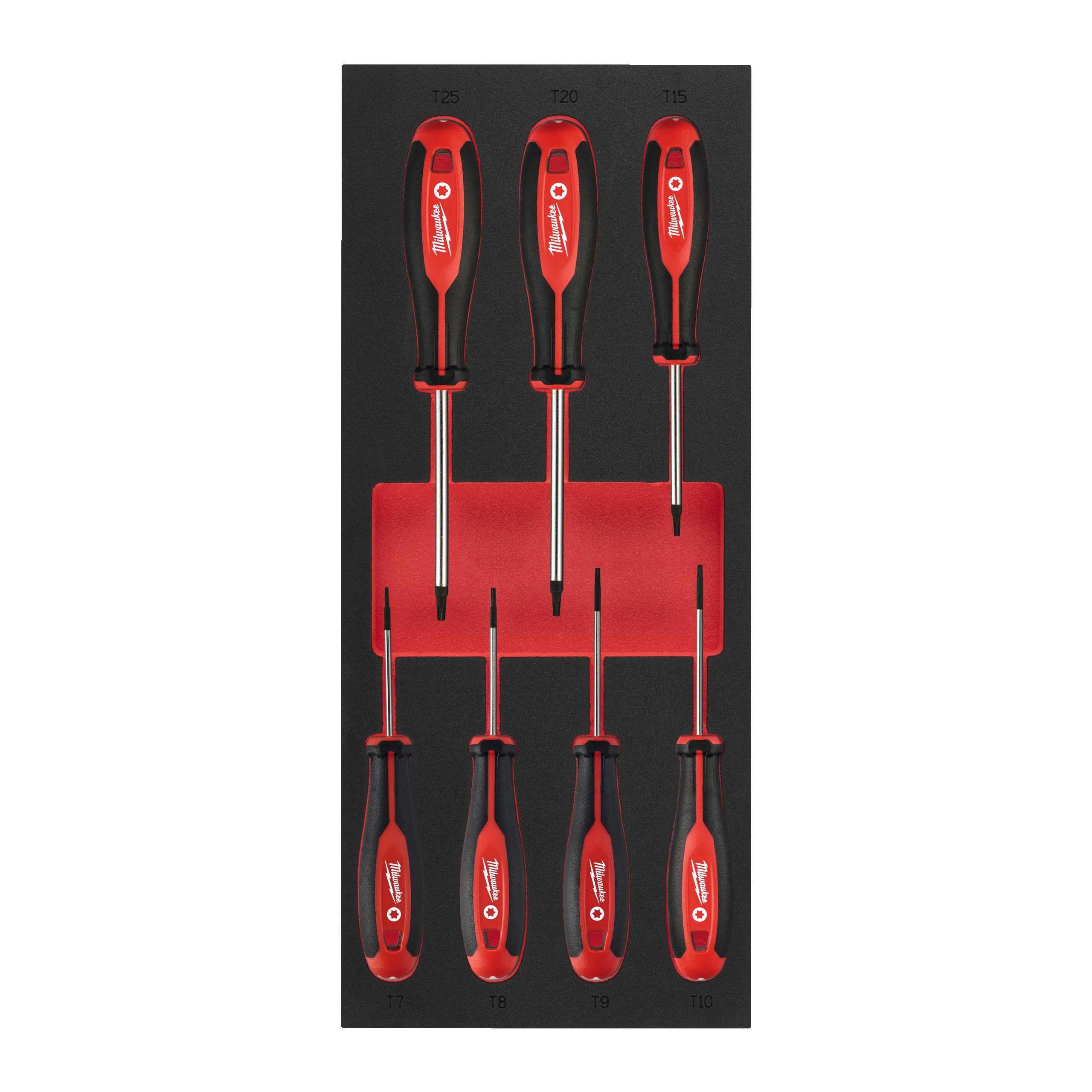 MODULE SERVANTE TOURNEVIS TRI-LOBE SCREWDRIVER TX SET 1 FOAM INSERT - 7 PC MILWAUKEE
